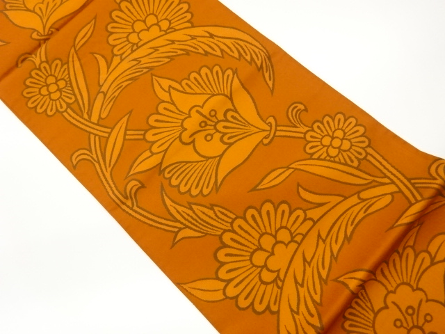 JAPANESE FUKURO OBI / WOVEN ABSTRACT FLOWER